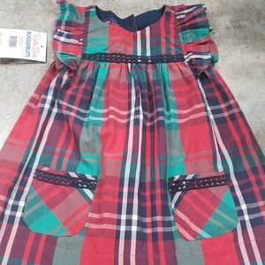 Toddler Girl Ruffle Butts Plaid Dress